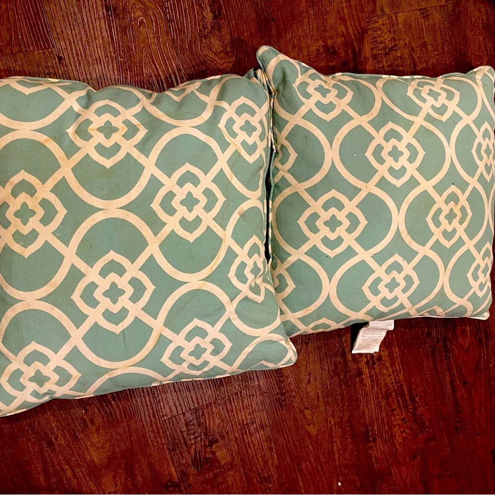 Teal pillow set